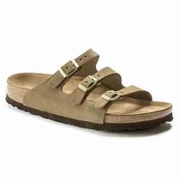 Dámské Florida Birkenstock Fresh Soft Footbed Nubuck Læder Hnědožlutý | CZ 456NWY